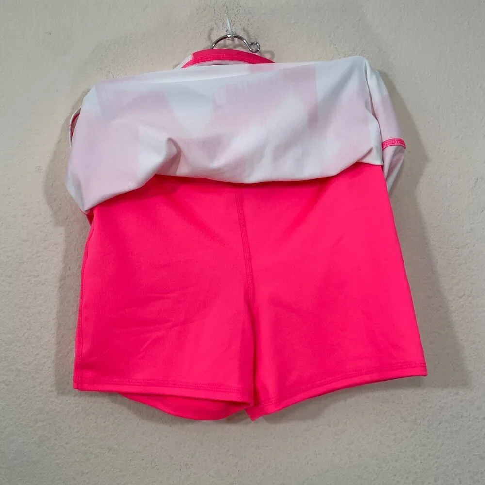 GapFit Gap Dry Youth Girls XXL Tennis Skort Athletic Neon Pop Pink Stars Stretch